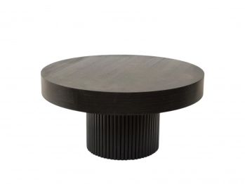 Τραπεζάκι Στρογγυλό Ξύλινο Μαύρο-Καφέ 80x42εκ. Zen Collection 25.23.51750