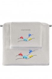 Σετ 2τμχ Βρεφικές Πετσέτες Βαμβακερές Roadtrip Natural-Silver Guy Laroche