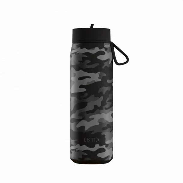 Θερμός Με Καλαμάκι Ανοξείδωτος Dark Camo Save The Aegean Estia 500ml 01-47863