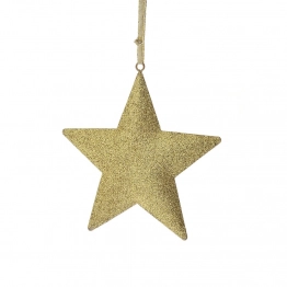 Χριστουγεννιάτικο Αστέρι Κρεμαστό Μεταλλικό Χρυσό 11x12εκ. iliadis 83326