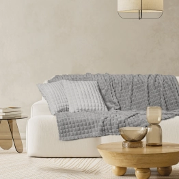Κουβέρτα Fleece Καναπέ 130x170εκ. Blankets 1389 Grey Das Home
