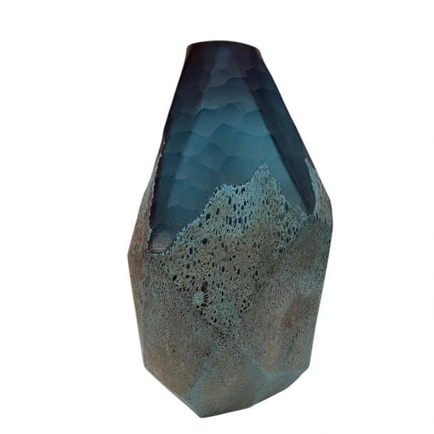 Βάζο Γυάλινο Μπλε ESPIEL 19x32εκ. DWQA1003