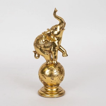 Διακοσμητικός Ελέφαντας Polyresin Χρυσός 13x9x31εκ. ESTHETI 752-11555