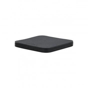 Σουβέρ Σετ 4τμχ PVC Μαύρο Allure 10x10x0,95εκ. Estia 07-32395