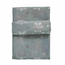 Χριστουγεννιάτικο Τραπεζομάντηλο Polyester 140x180εκ. Christmas 0714 Ασημί-Γκρι Das Home