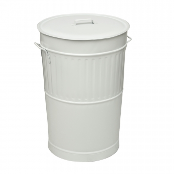 Κάδος Απορριμμάτων 100lt Matt White Retro Pam & Go 48x68εκ. 4868-033