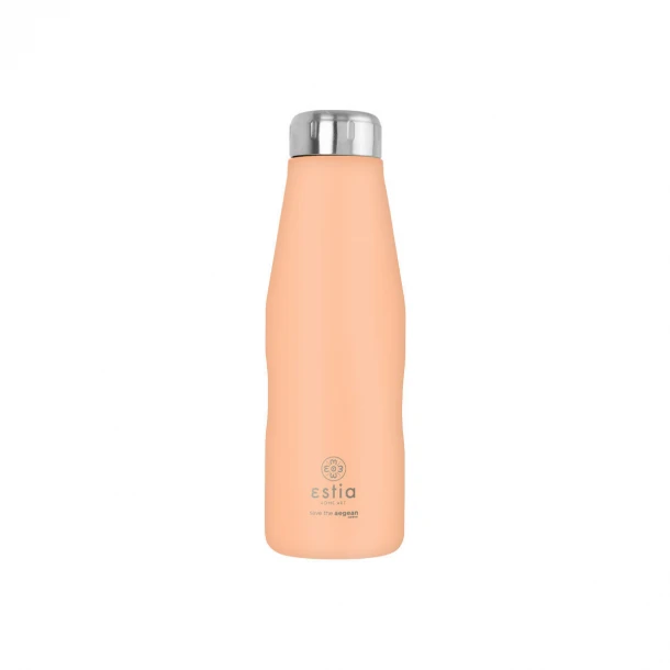 Θερμός-Μπουκάλι Ανοξείδωτο Flask Peach Fuzz Save The Aegean Estia 500ml-7x7x22,3εκ. 01-23447