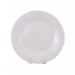 Πιάτο Ρηχό Φαγητού Γυάλινο Λευκό Φ25εκ. Aria Eaton ME22000425