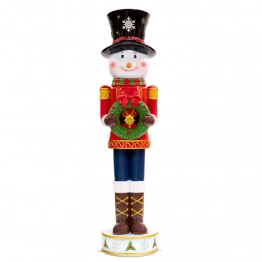 Χριστουγεννιάτικος Διακοσμητικός Χιονάνθρωπος Fiberglass Κόκκινος-Πράσινος 40x180εκ. iliadis 93725