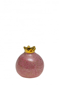 Ρόδι Κεραμικό Ροζ-Χρυσό 7,6εκ. Zen Collection 22.19.48350