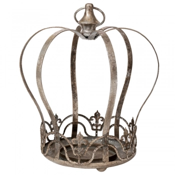Κηροπήγιο Κορώνα Μεταλλικό Ασημί 25x22x29κ. iliadis 89329