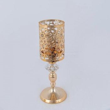 Κηροπήγιο Μεταλλικό Χρυσό 10x31,5εκ. ESTHETI 752-24089