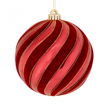 Χριστουγεννιάτικη Μπάλα Πλαστική Γυαλιστερή Μπορντώ 12εκ. iliadis 90976