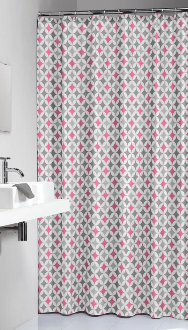 Κουρτίνα Μπάνιου Υφασμάτινη 180x200εκ. Pink Diamonds Sealskin 235201350