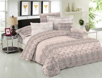 Σετ Σεντόνια Polycotton Μονά Με Λάστιχο 100x200+20εκ. Dante Brown Komvos Home 7001648-54F