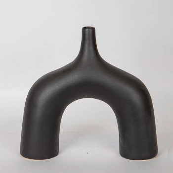 Βάζο Κεραμικό Μαύρο 34x10x33εκ. ESTHETI 752-20140