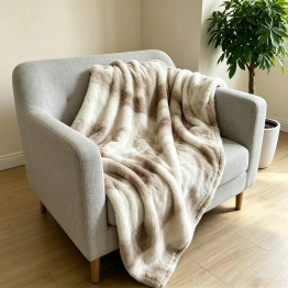 Κουβέρτα Faux Fur Καναπέ 100x150εκ. Onyx Mocca Melinen 20006679