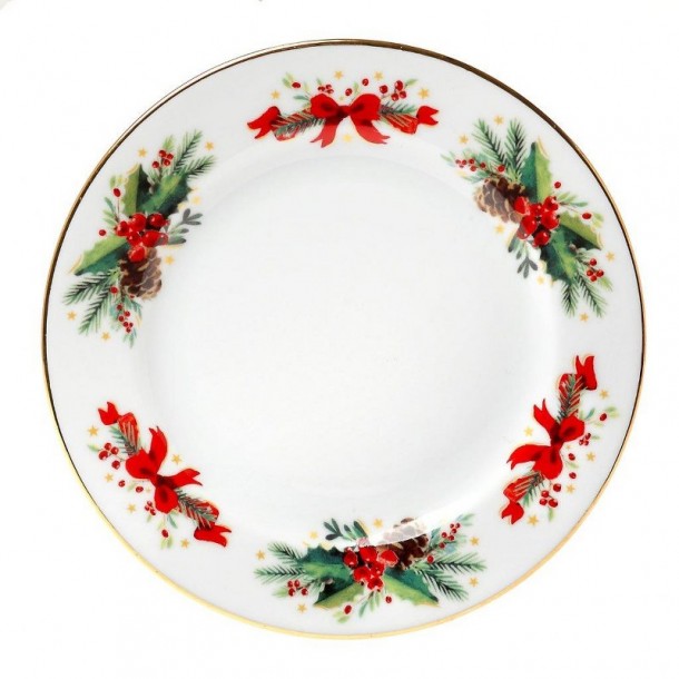 Χριστουγεννιάτικο Πιάτο Γλυκού Πορσελάνης 17εκ. Christmas Magic CRYSPO TRIO 06.240.04