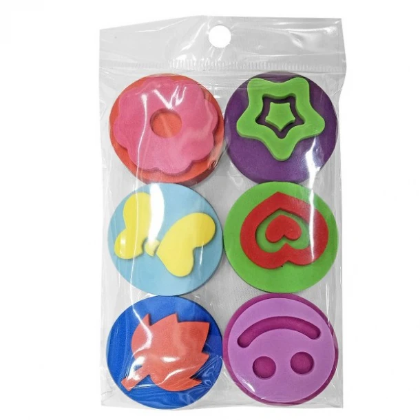 Σφραγίδες Ζωγραφικής Σετ 6τμχ 4εκ. Justnote 50-3186