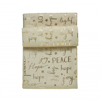 Χριστουγεννιάτικο Runner Polyester 45x140εκ. Christmas 0715 Μπεζ-Χρυσό Das Home