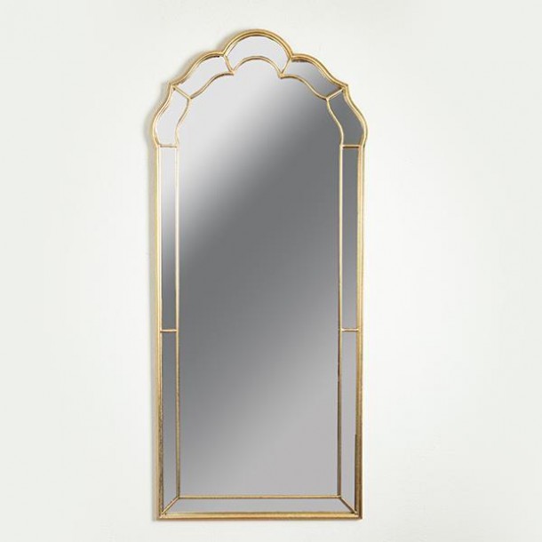 Καθρέπτης Τοίχου Μεταλλικός Χρυσός 60x3x138εκ. ESTHETI 751-11039