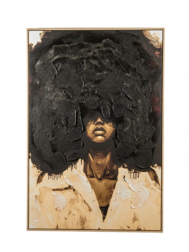 Πίνακας Ζωγραφικής Σε Καμβά Γυναικεία Φιγούρα Με Κορνίζα 82,6x4,3x122εκ. Zen Collection 25.28.51735