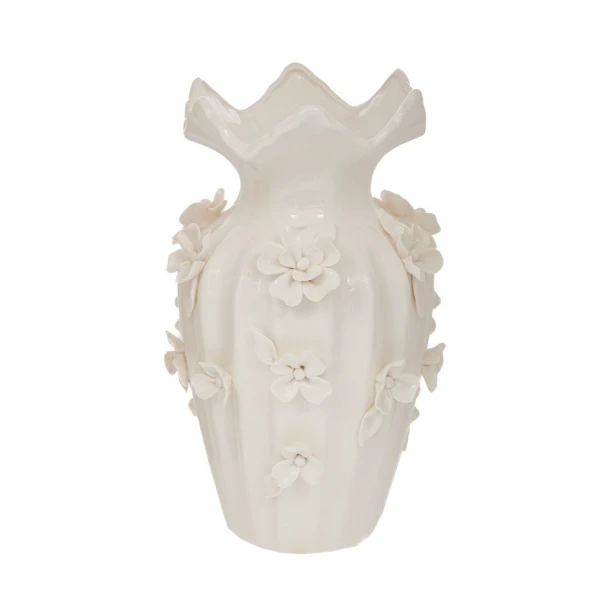 Βάζο Κεραμικό Λευκό 16x26εκ. iliadis 91533