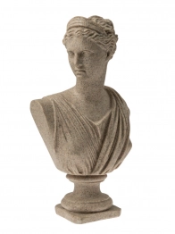 Διακοσμητική Προτομή Polyester Κοπέλα Μπεζ 18x10,7x31εκ. Zen Collection 25.21.51534