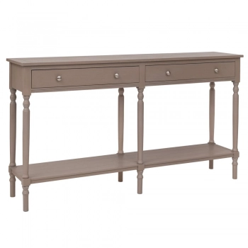 Κονσόλα Ξύλινη Σε Γκρι Χρώμα Με 2 Συρτάρια iliadis 150x33x80εκ. 92602