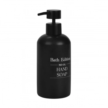 Σαπουνοθήκη Stoneware Μαύρη 310ml-7x7x19εκ. Myst Estia 02-26851