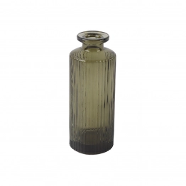 Βάζο Γυάλινο Smoked Green Glower 13εκ. Estia 09-51891