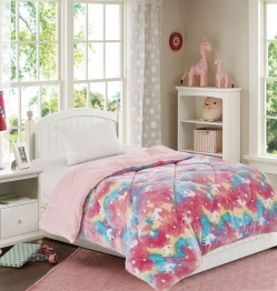 Κουβερτοπάπλωμα Φωσφοριζέ Fleece Μονό 160x220εκ. Unicorn DimCol