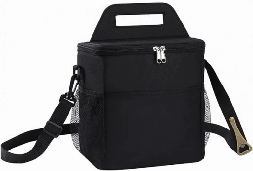 Τσάντα Φαγητού Ισοθερμική 9lt Oxford Black Amber 23x16x24εκ. AM3007-1