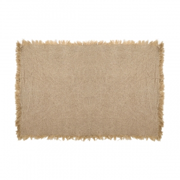 Σουπλά Με Κρόσσια Βαμβακερό Μπεζ 50x33εκ. Loom Estia 07-36102