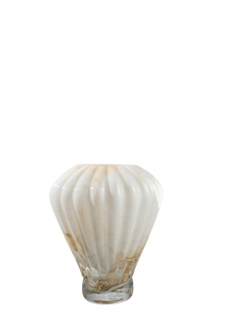 Βάζο Χειροποίητο Φυσητό Γυαλί Μπεζ Marble 17x20εκ. Zen Collection 25.43.52173