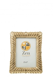 Κορνίζα Polyester Χρυσή Με Γραμμές 13x18εκ. Zen Collection 26.14.52764