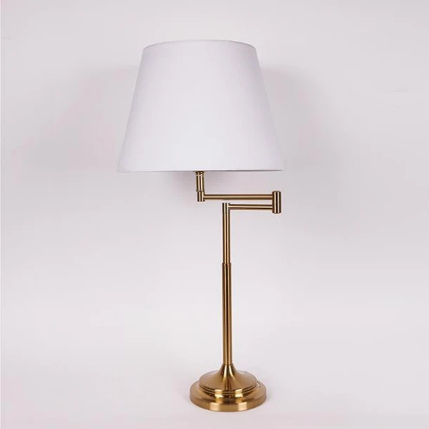 Φωτιστικό Επιτραπέζιο Μεταλλικό Χρυσό-Λευκό 33x70εκ. ESTHETI 757-10129