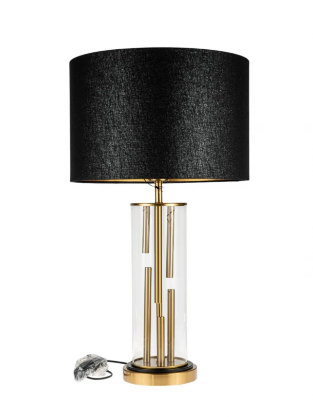 Φωτιστικό Επιτραπέζιο Χρυσό-Μαύρο Μέσα Με Γυαλί 38x65εκ. Zen Collection 24.35.51137