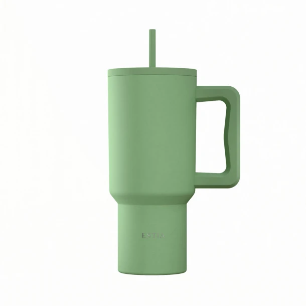 Θερμός Ανοξείδωτος Straw Tumbler XL 14,5x10x22,8εκ.-900ml Pine Save The Aegean Estia 01-41502