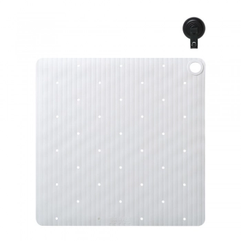 Ταπέτο Αντιολισθητικό Ντουζιέρας Καουτσούκ 55x55εκ. Ribb White Sealskin 800620