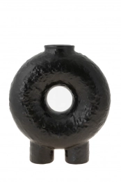 Βάζο Διακοσμητικό Κεραμικό Μαύρο 23x10x27,5εκ. Zen Collection 24.25.50188