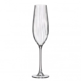 Ποτήρι Σαμπάνιας Κρυστάλλινο Columba Optic Crystal Bohemia 400ml-Φ8,4x23,7εκ. CTB1SI81260