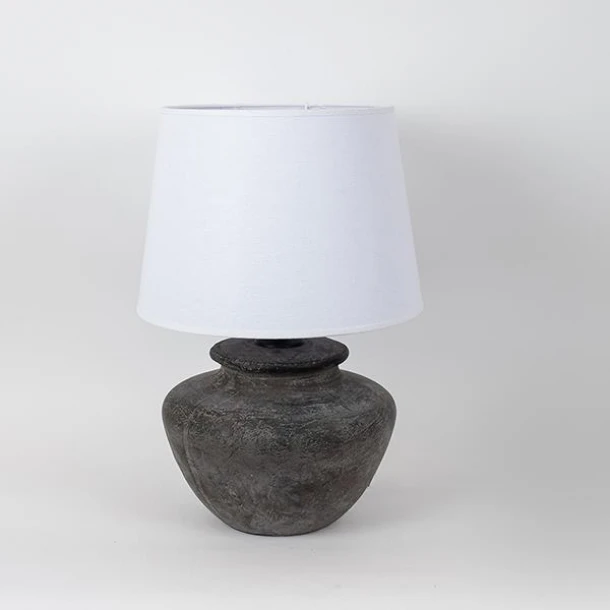 Φωτιστικό Επιτραπέζιο Κεραμικό Αντικέ Μαύρο-Λευκό 27x27x34εκ. ESTHETI 757-10109