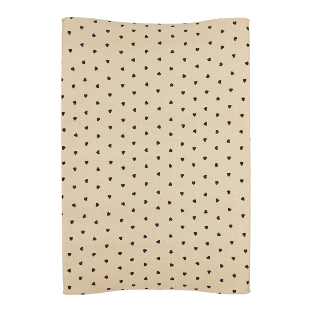 Κάλυμμα Αλλαξιέρας Βαμβακερό Sweet Heart Soft Sand/Black Meyco MEY-106.225.CT.01A