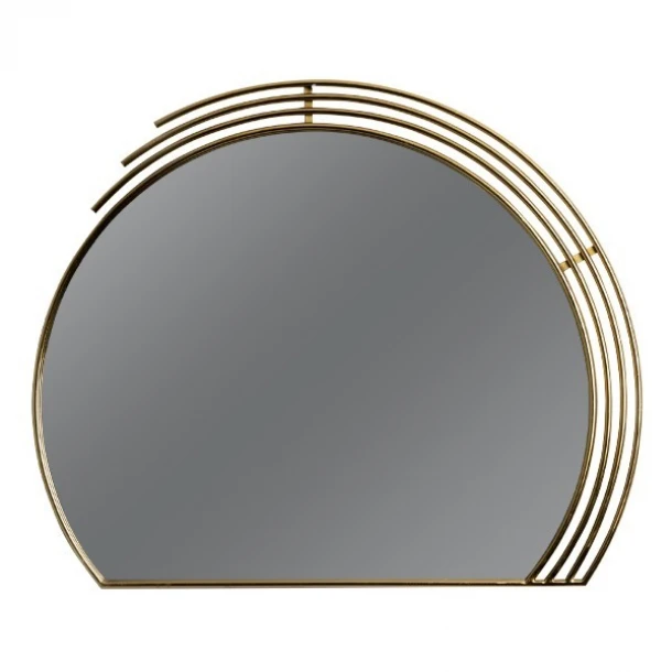 Καθρέπτης Τοίχου Μεταλλικός Χρυσός 90x70εκ. ESTHETI 811-40003