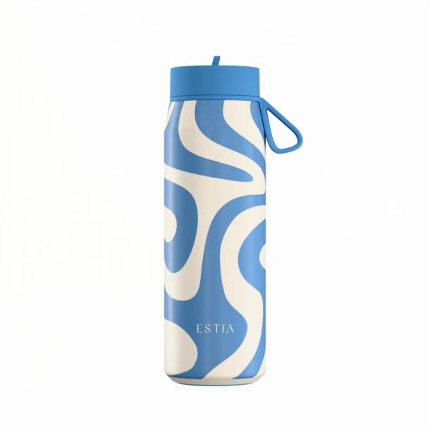 Θερμός Με Καλαμάκι Ανοξείδωτος Ocean Waves Pulse Save The Aegean Estia 500ml 01-42608