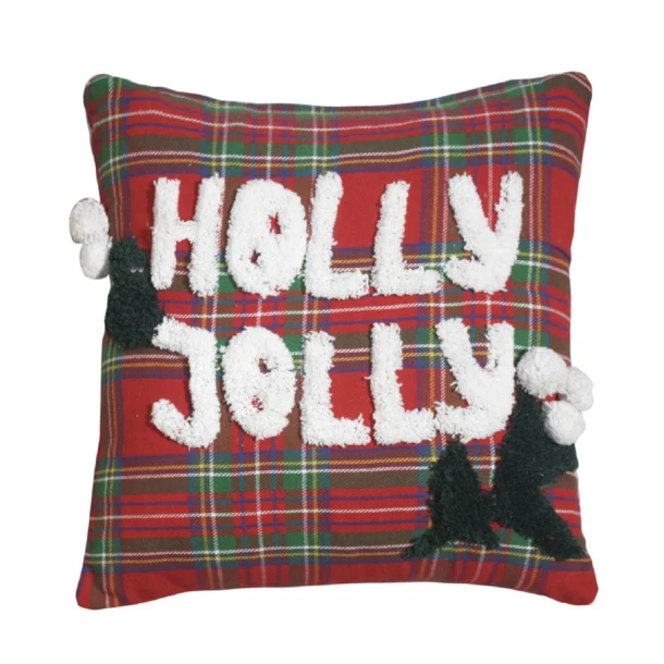 Χριστουγεννιάτικο Διακοσμητικό Μαξιλάρι Φιγούρας Βαμβακερό 40x40εκ. Christmas 0846 Multicolor Das Home