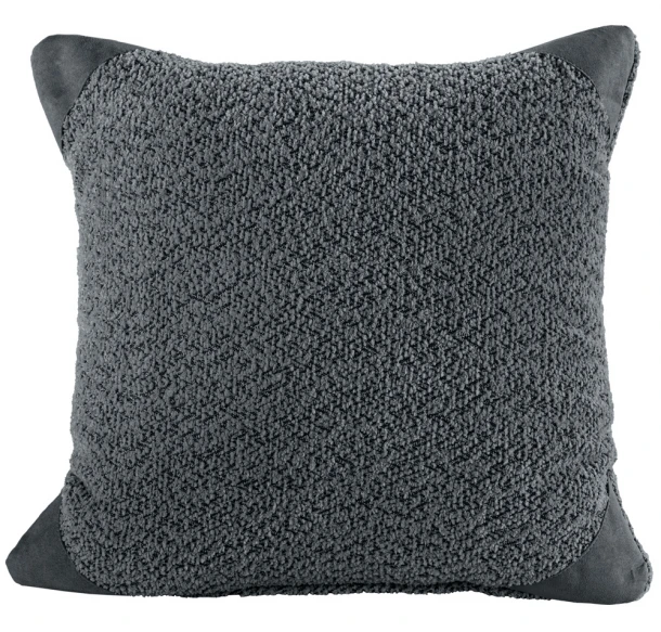 Διακοσμητική Μαξιλαροθήκη Ζακάρ Polyester 42x42εκ. Lama Anthracite Guy Laroche