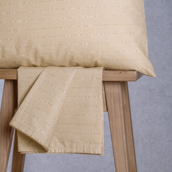 Σετ Σεντόνι Με 2 Μαξιλαροθήκες Βαμβακερό King Με Λάστιχο 180x200+32εκ. Paris Ochre Ultra Line Mini Melinen 20005909