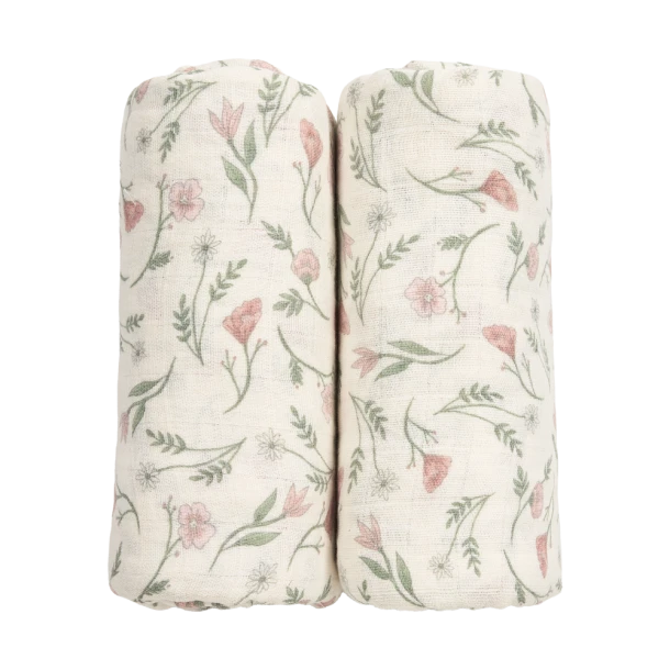 Σετ 2τμχ Μουσελίνα Βαμβακερή 120x120εκ. Πολλαπλών Χρήσεων Flower Multicolour Meyco MEY-267.254.00.06B